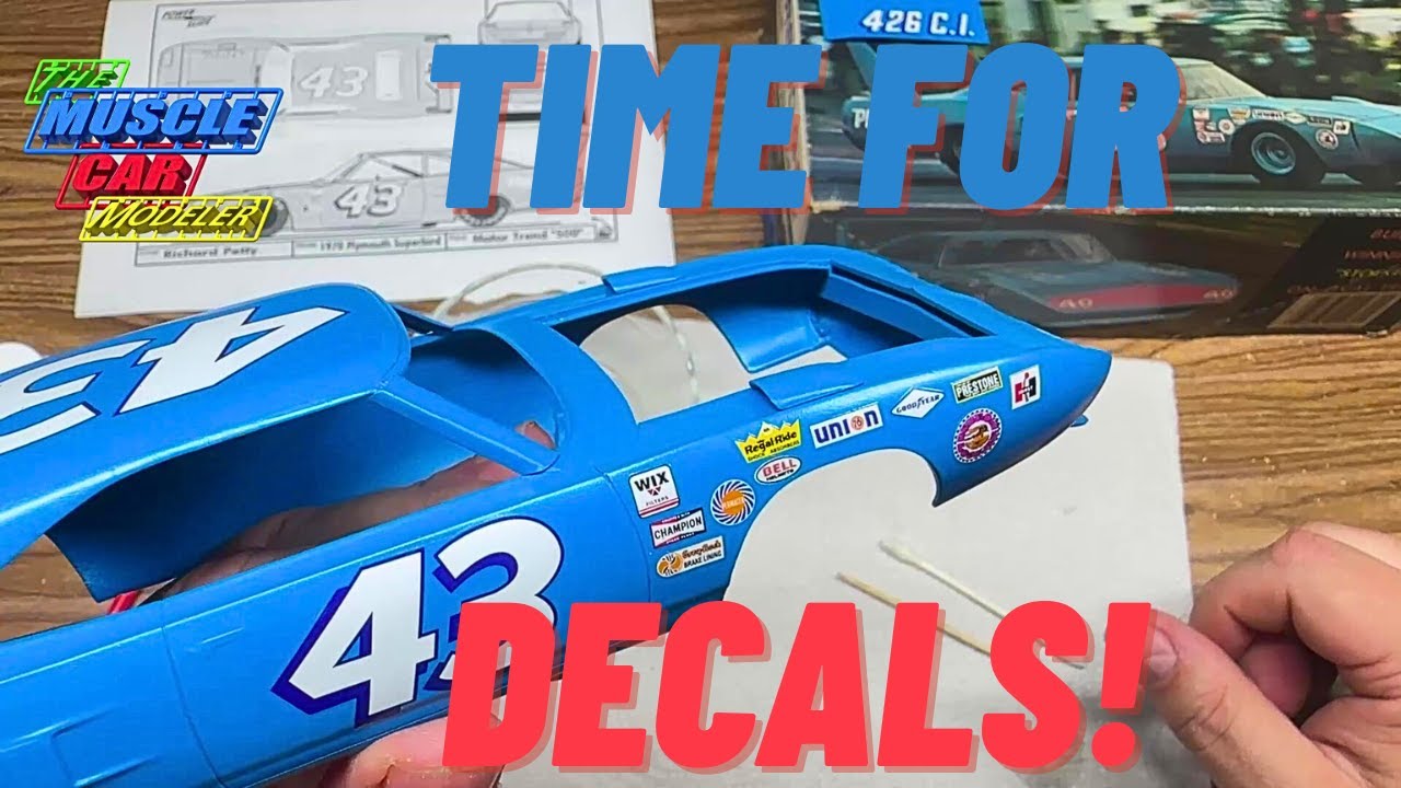 Jo-Han 1970 Plymouth Superbird Richard Petty #43 Kit Bash Placing the Decals