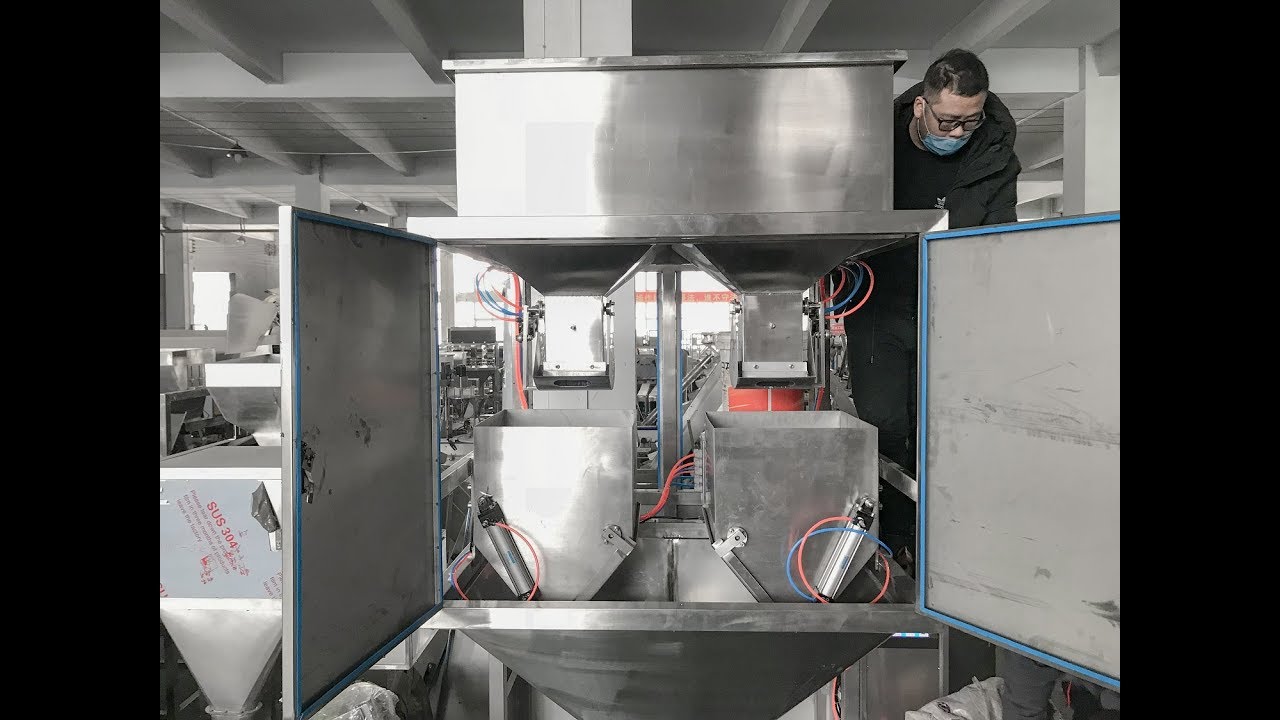 5Kg-25Kg Granule Grain Filling Packing Machine with 2 Weighing Hoppers VTOPS-2DC-25K