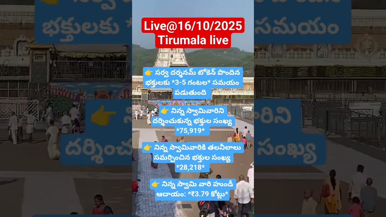 #ttd present situation at tirumala temple rush in today