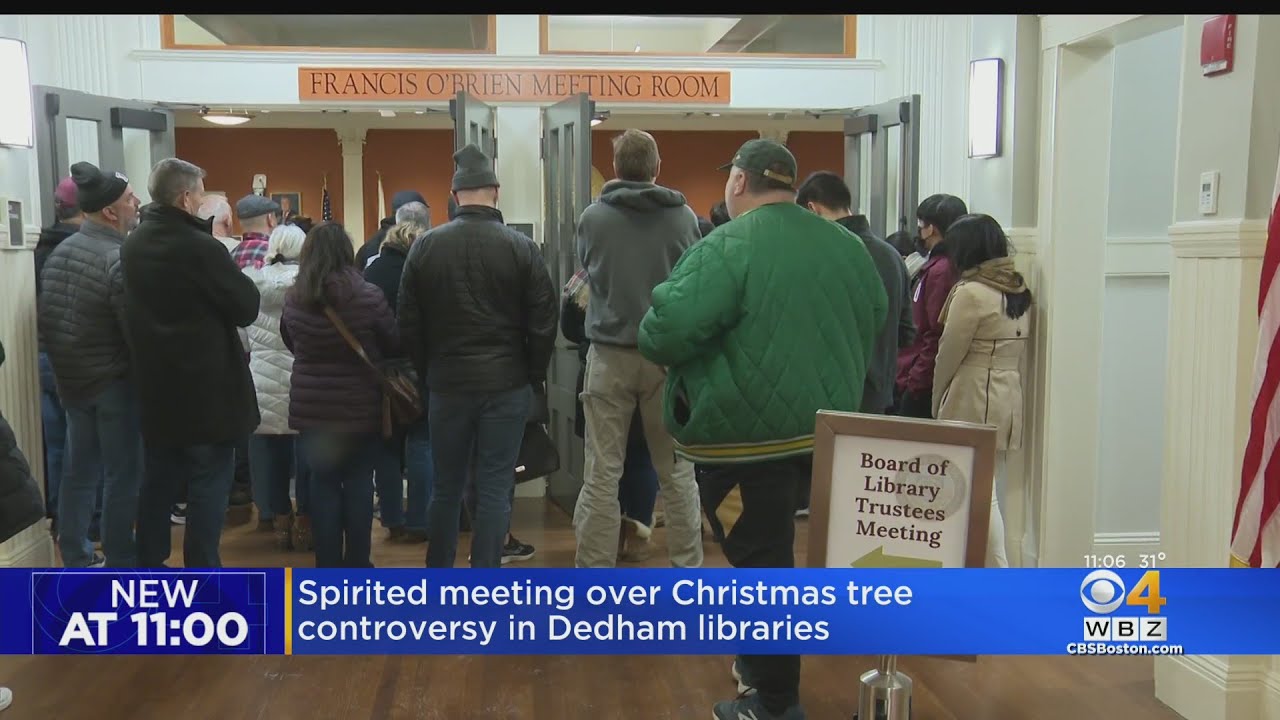 Spirited meeting held in Dedham over library Christmas tree controversy