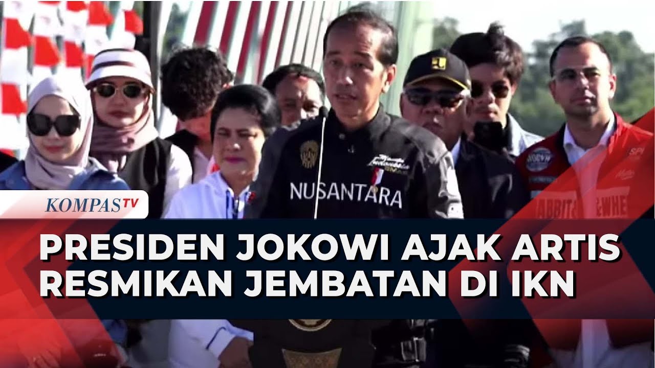 Momen Jokowi Ajak Raffi Ahmad hingga Atta Halilintar saat Resmikan Jembatan Pulau Balang di IKN