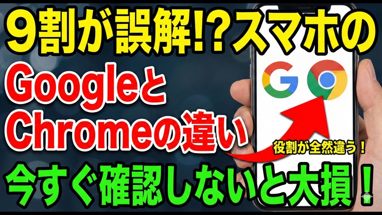 【9割が誤解】GoogleとChrome、どっちを使えばいいの？違いと正しい使い分けを優しく解説！