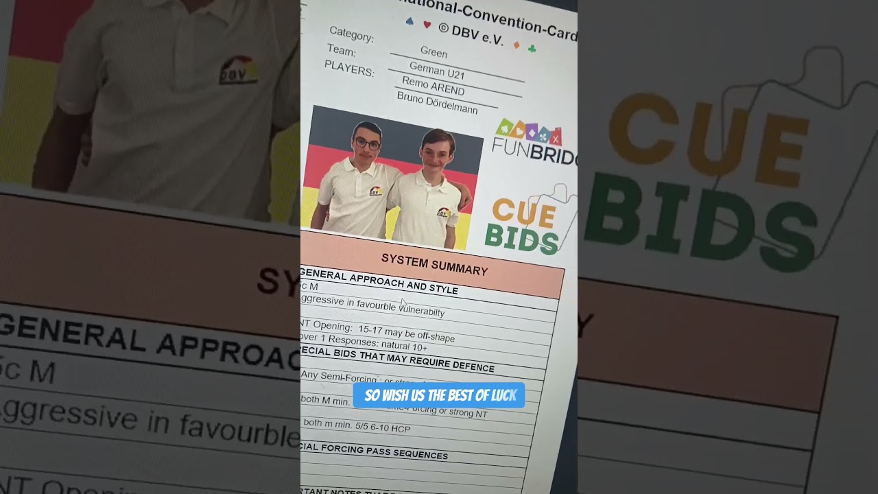 Design a nice convention card #bridge #gaming #games #card #cardgame