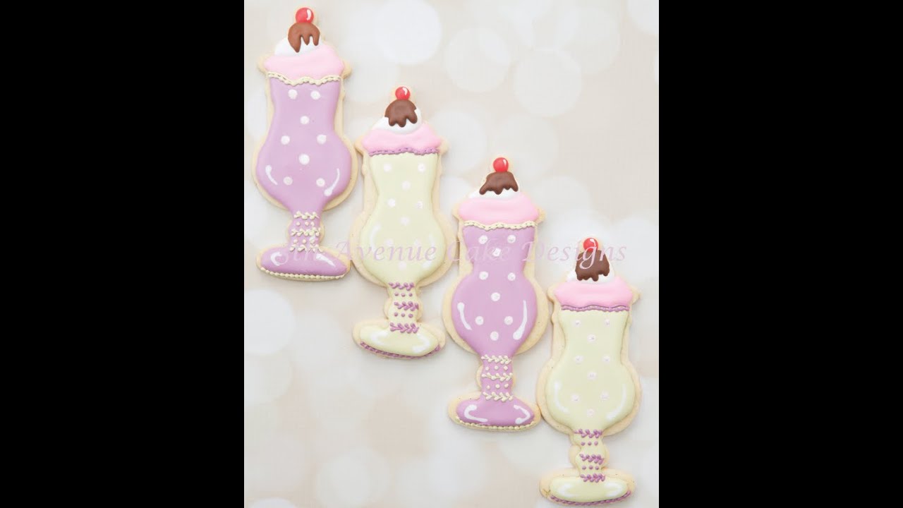 How to Decorate Vintage Parfait Ice Cream Sundae Cookies