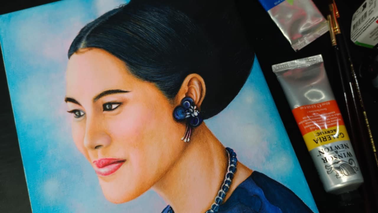 พระพันปีหลวง Queen Sirikit painting