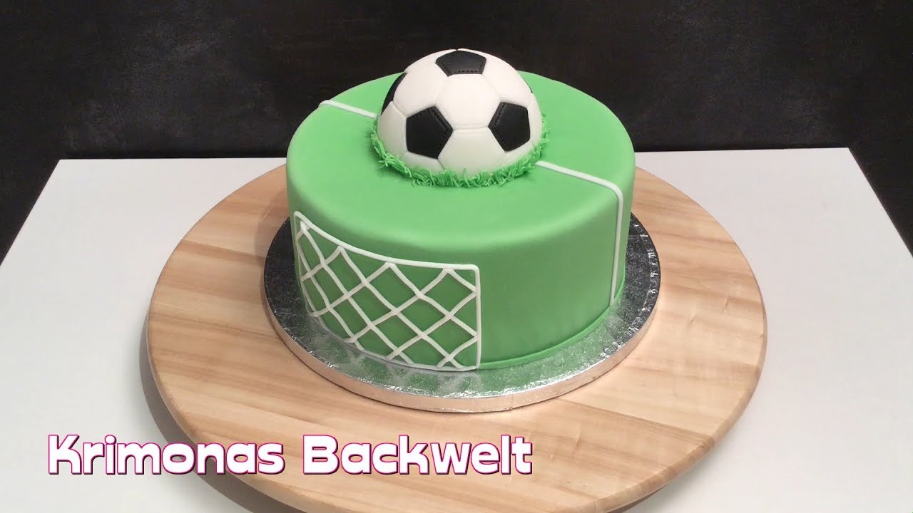 Fußball Fondant Torte / Soccer Ball Cake / Motivtorte, Anleitung