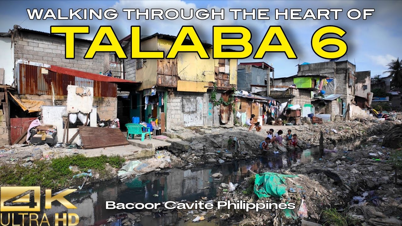 Real Life in the Back Alleys of TALABA 6 Bacoor Cavite Philippines [4K] 🇵🇭