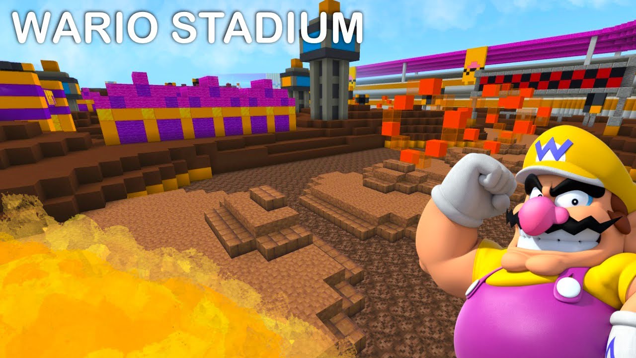 DS Wario Stadium - Mario Kart in Minecraft