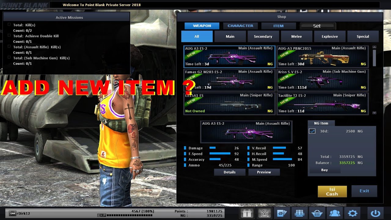 Point blank offline - Tutorial add new item to shop