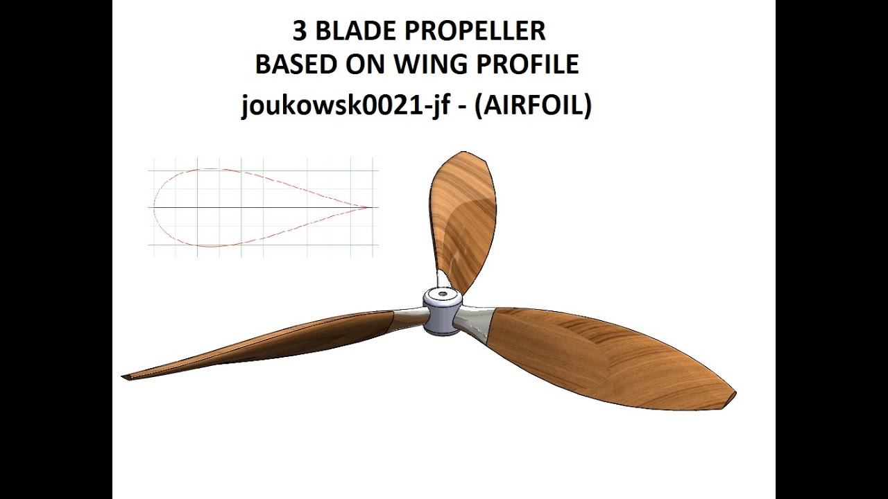 3 BLADE PROPELLER BASED ON JOUKOWSKI AIRFOIL DESIGNED IN SOLIDWORKS:PART 4