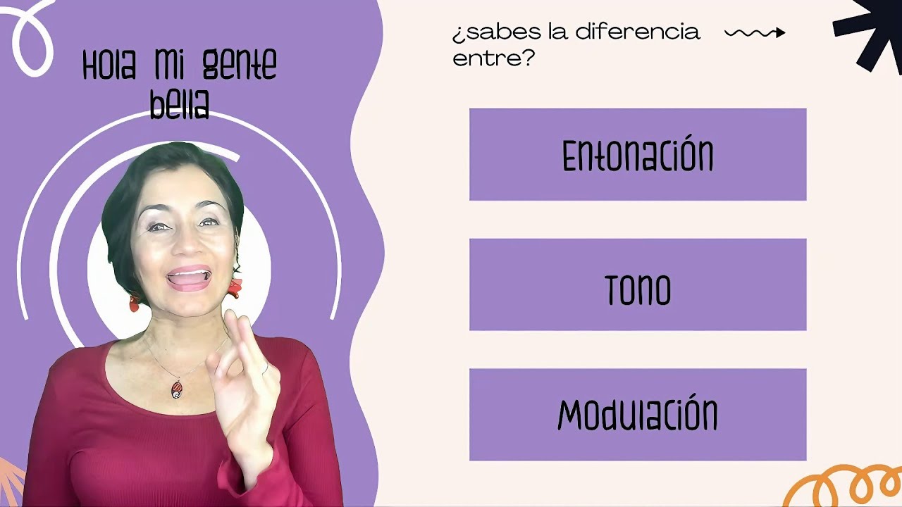 Diferencia entre entonación, tono y modulación