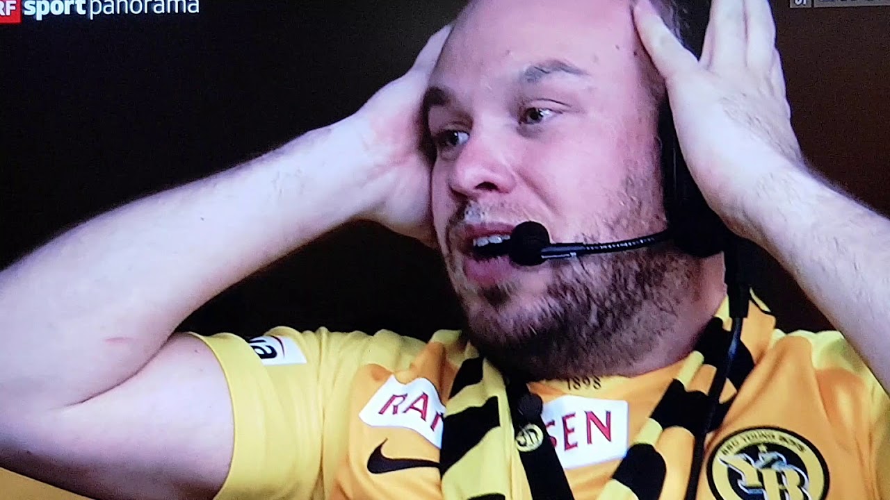 Schweizer Meister BSC Young Boys YB radio gelb schwarz auf srf yb-luzern