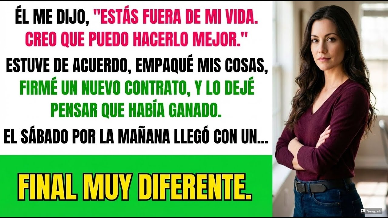 Me Dijo,Estás Fuera De Mi Vida. Creo Que Puedo Conseguir Algo Mejor Acepté, Empaqué Mis Cosas, Firmé