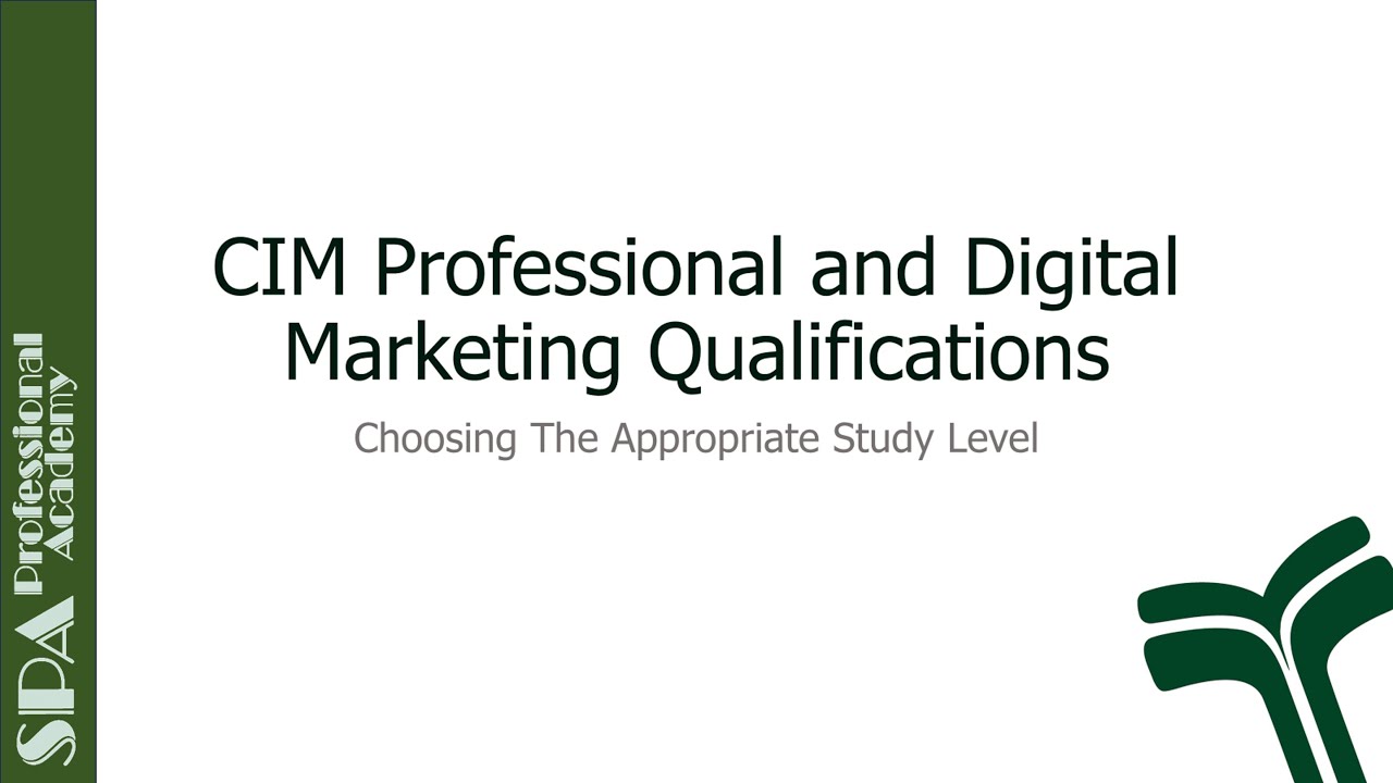CIM Qualifications 2024 - Choosing the Appropriate Study Level