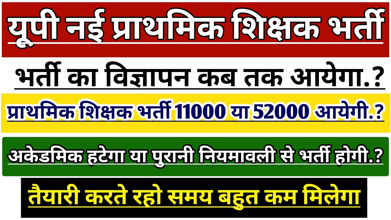 UP PRIMARY TEACHER VACANCY 2026 LATEST NEWS | UP PRT SUPERTET | UP PRIMARY TEACHER RECRUITMENT SY...