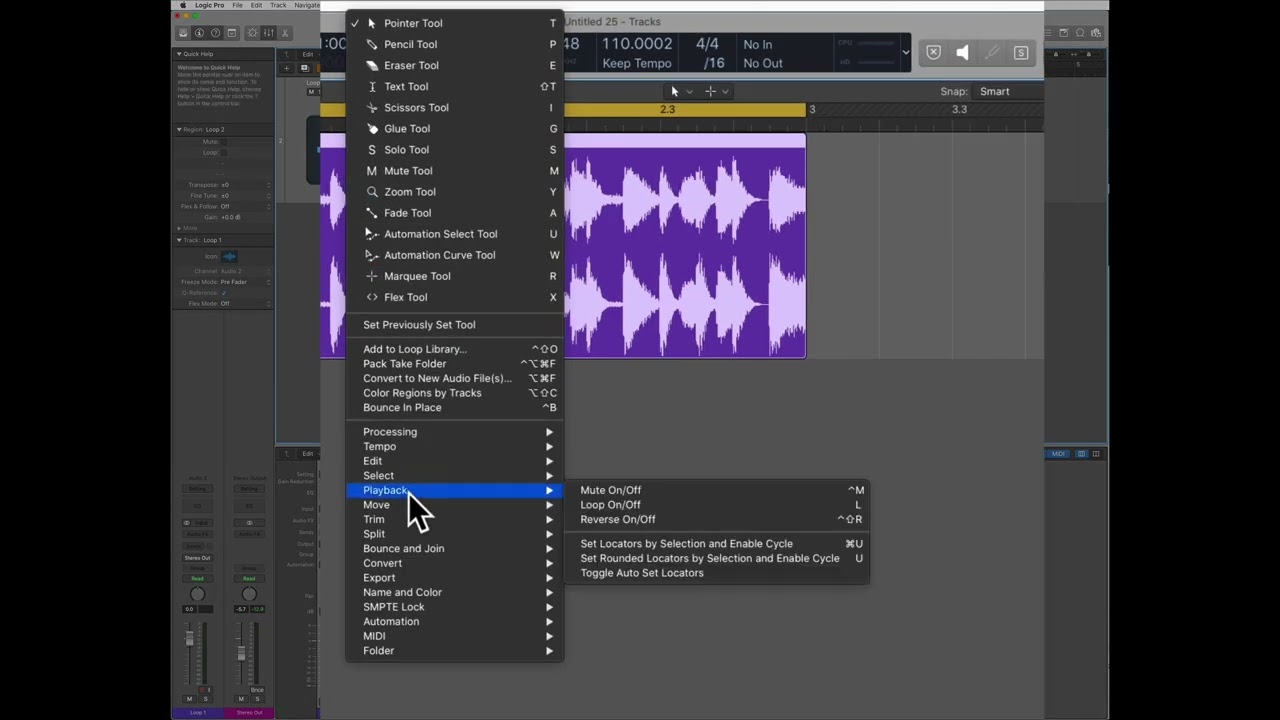 Loops and Tempo in Logic Pro