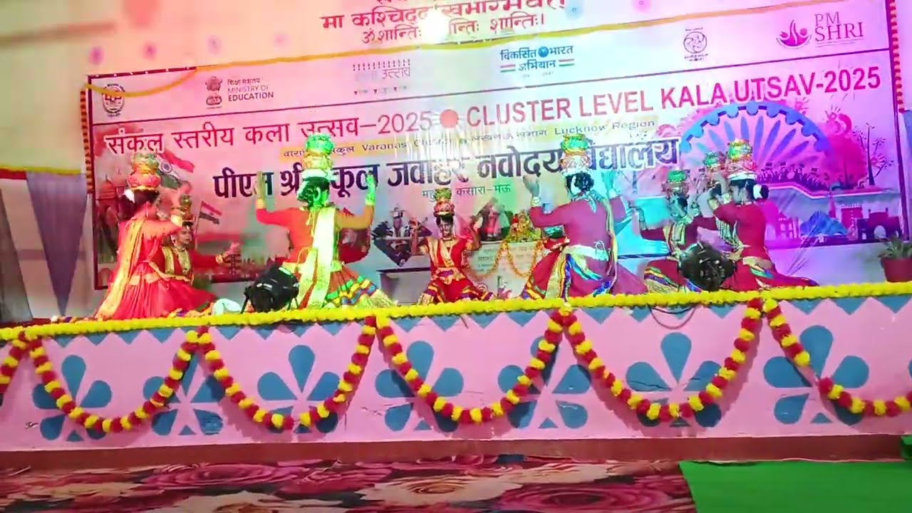 #2025 #navodaya #jnv #mau  Jnv chandauli folk stage show in JNV MAU cluster level #viralvideo