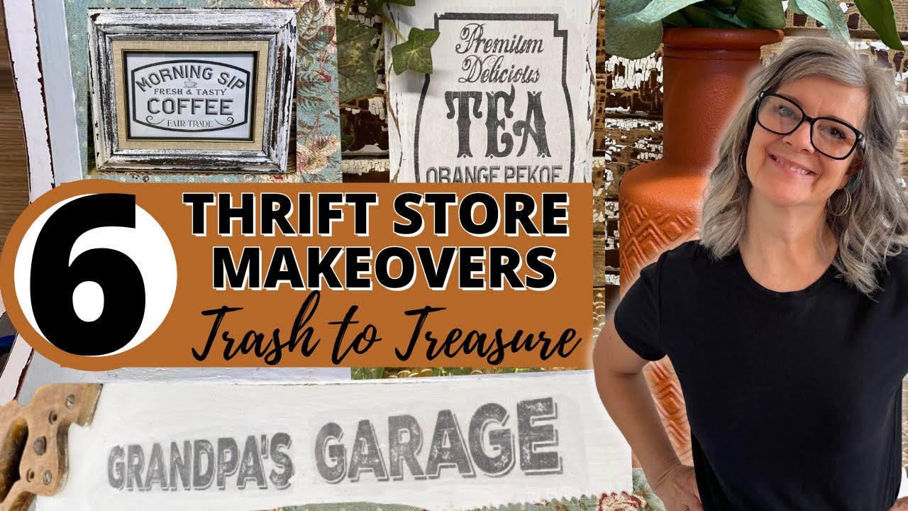 THRIFT STORE MAKEOVERS | TRASH TO TREASURE | THRIFTED UPCYCLED / FARMHOUSE DECOR