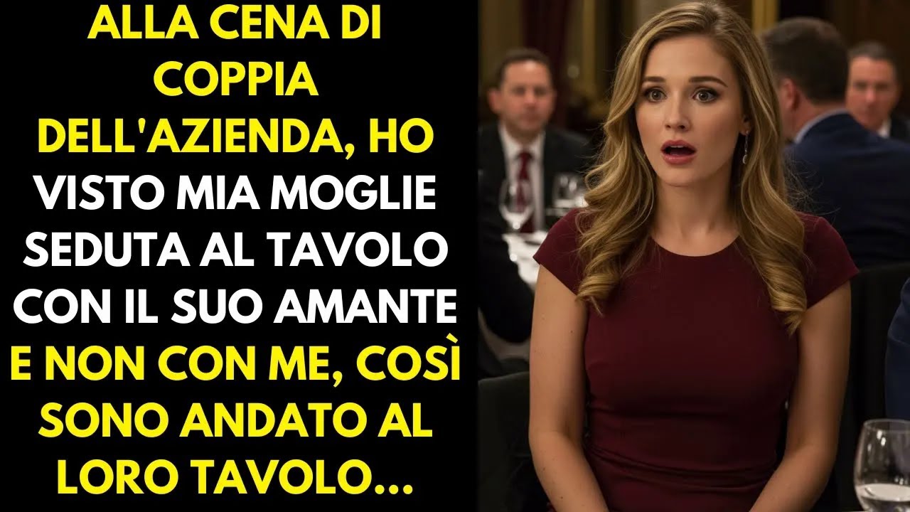 Alla cena aziendale per le coppie, ho visto mia moglie seduta al tavolo con il suo amante e non con