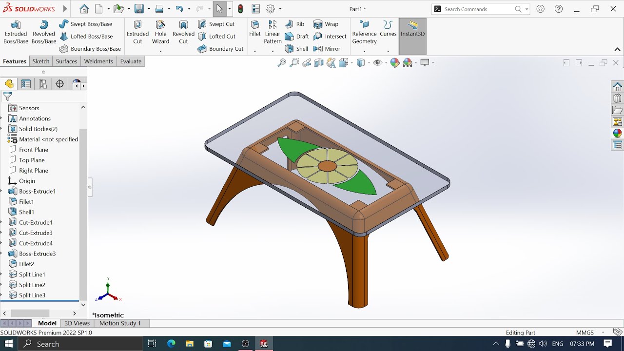 how to make smart table using solidworks
