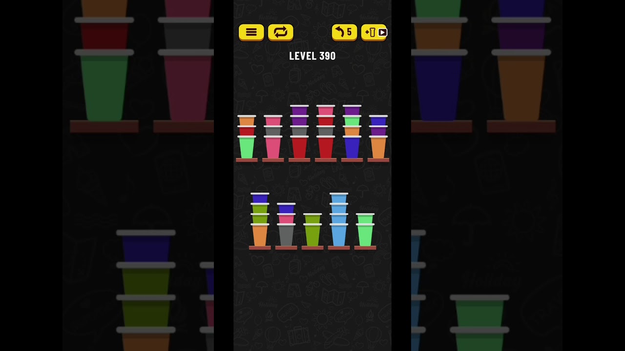 Cup sort puzzle level 390