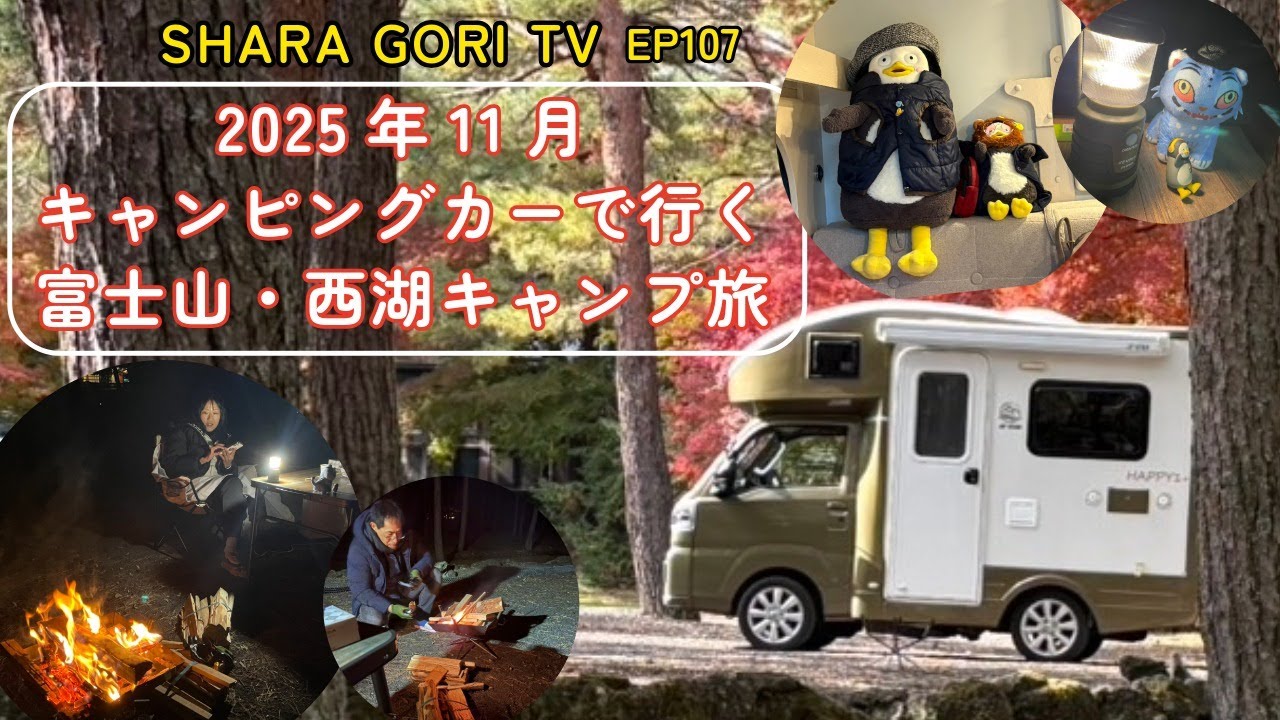 SHARA GORI TV【EP107】2025年11月 1泊2日キャンピングカーで行く富士山・西湖キャンプの旅