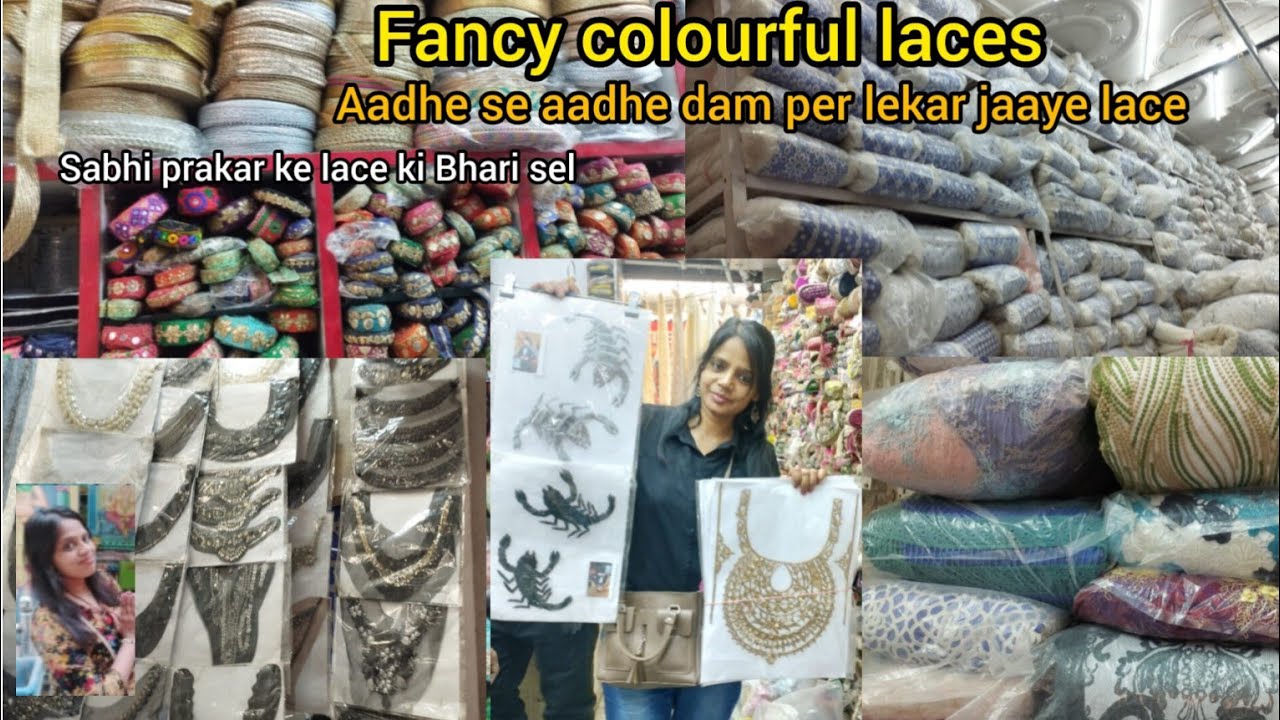 Shanti mohalla Gandhi nagar market fancy Lace  aadhe se aadhe dam per le jaaye wholesale shop 😍