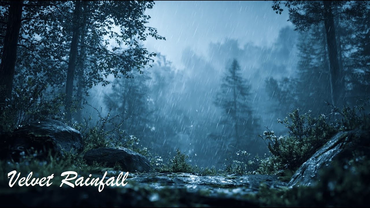 🌧️ Velvet Rainfall – Gentle Night Rain for Sleep, Relaxation & Deep Focus