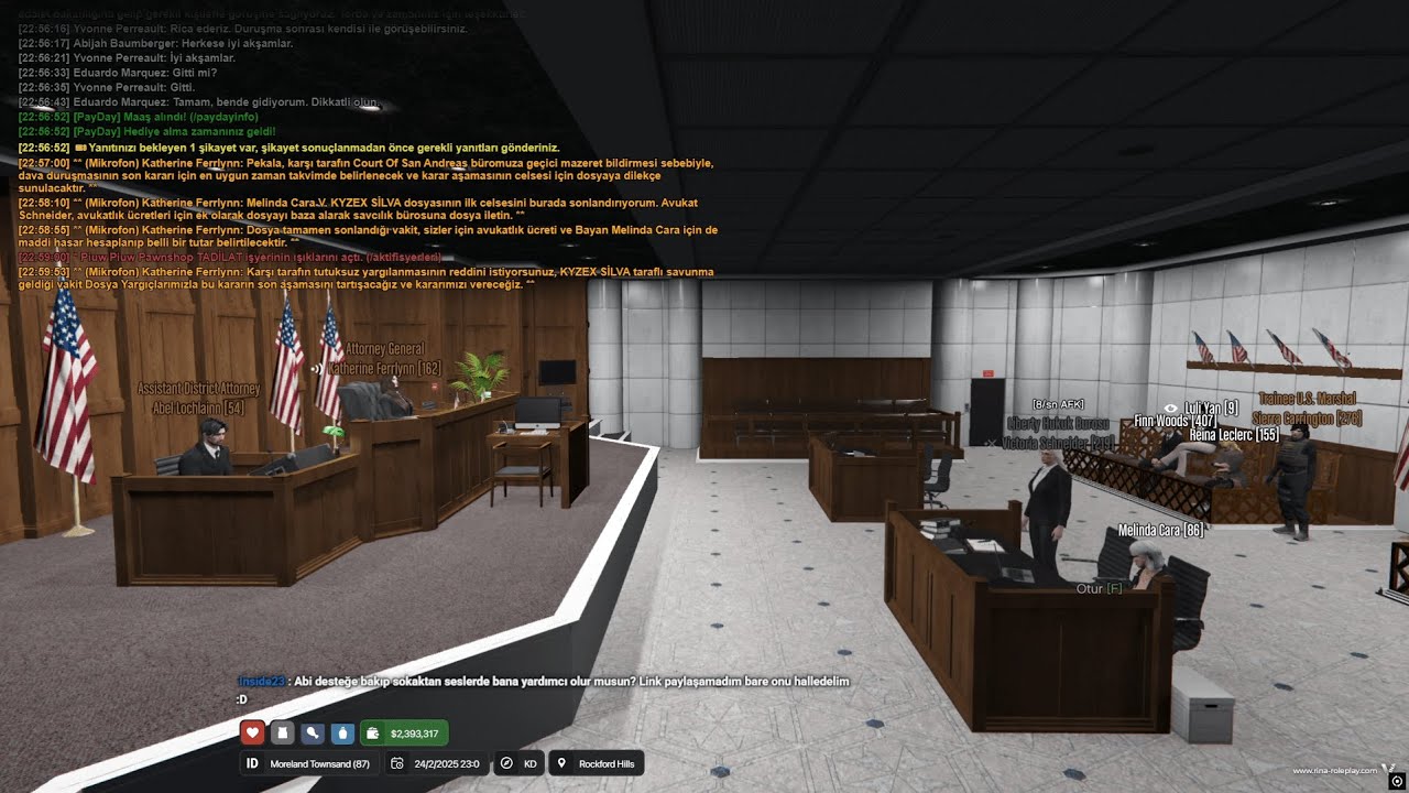 MAHKEME ROLÜ - Rina Roleplay / GTA V Türkçe Text RP (RAGEMP) (www.rina-roleplay.com)