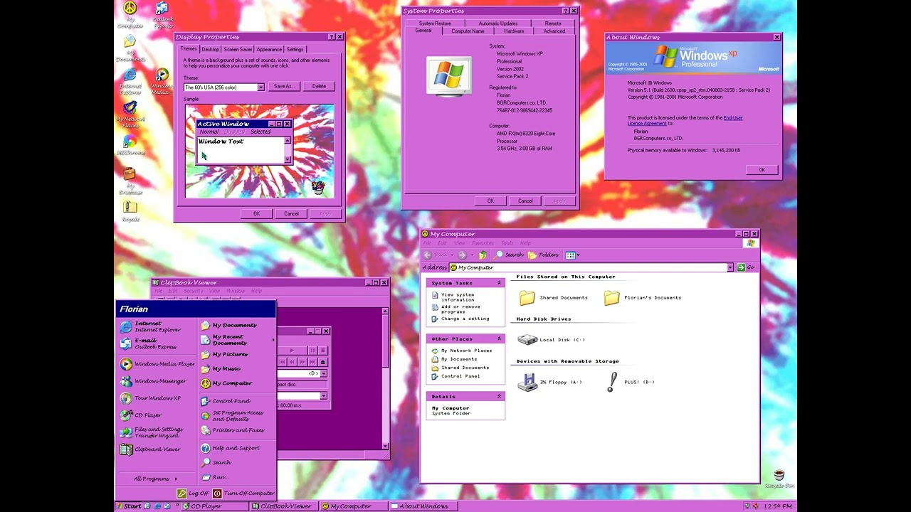 Windows 98 Plus! and Windows XP Plus! Themes on Windows XP Professional with Service Pack 2!