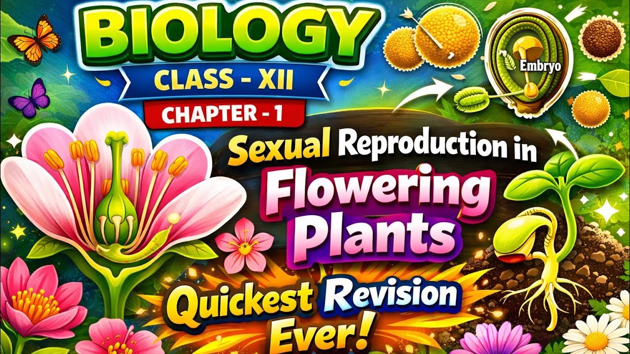 Sexual Reproduction in Flowering Plants | Class 12 Biology Chapter 1 | Quickest Revision Ever