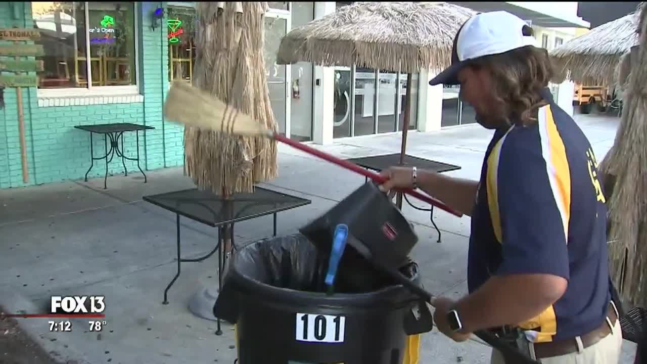 Formerly homeless man now works to keep downtown Tampa clean