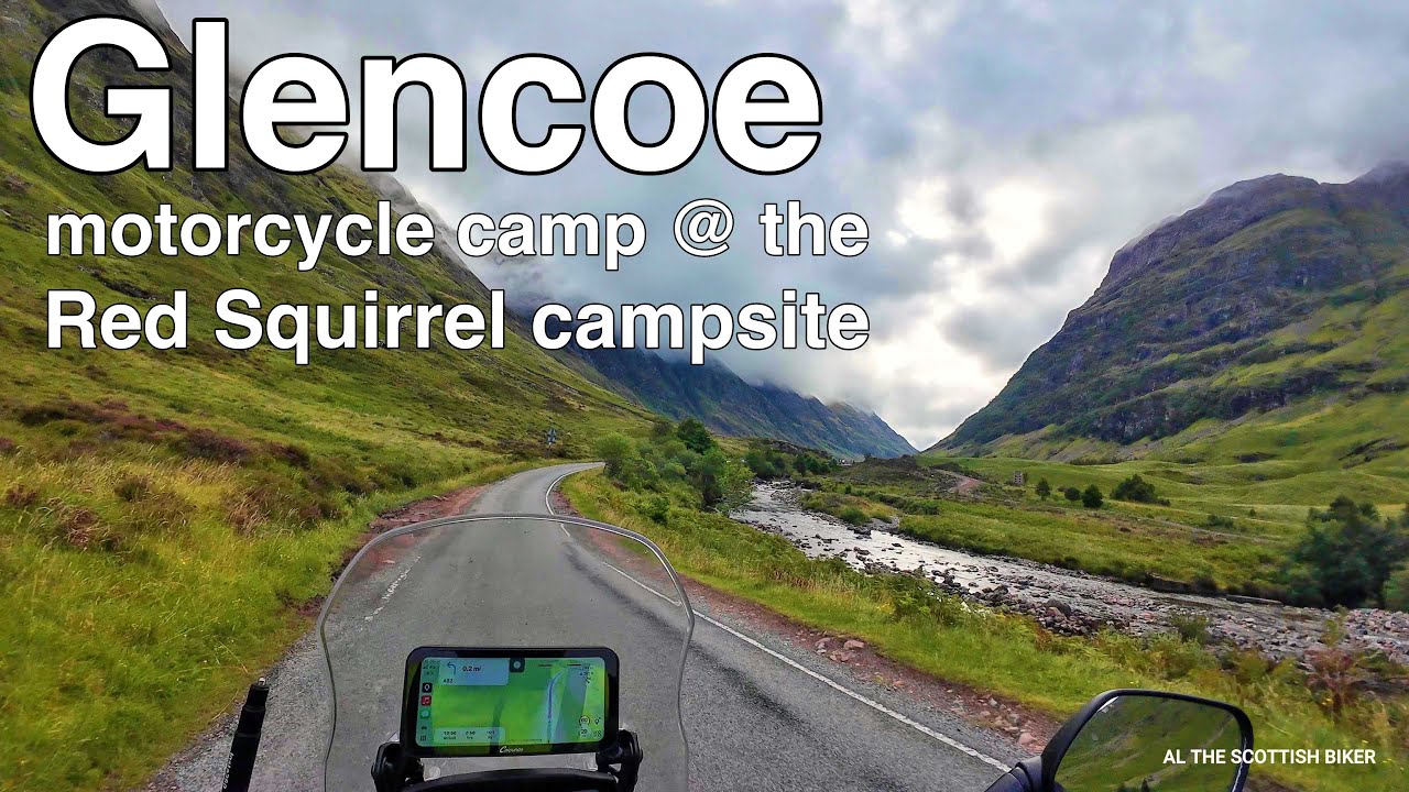 Glencoe motorcycle camping, Red Squirrel campsite