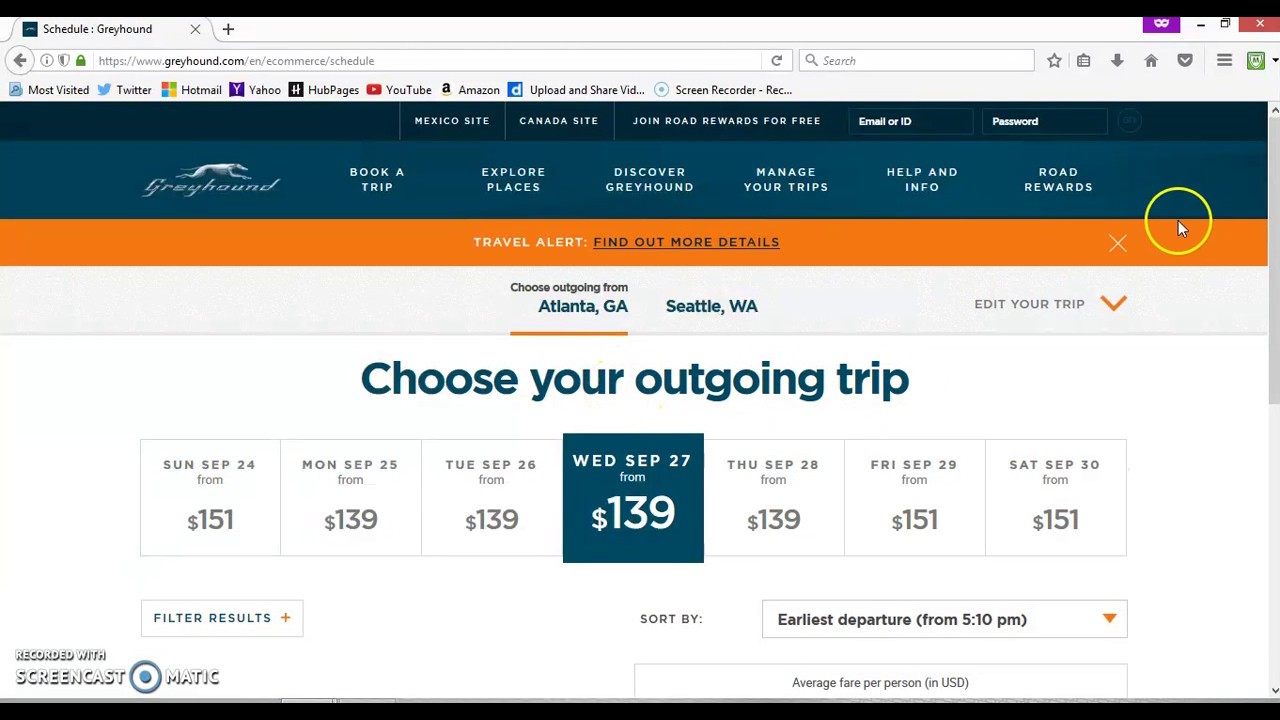 How To Buy A GREYHOUND BUS Ticket ONLINE