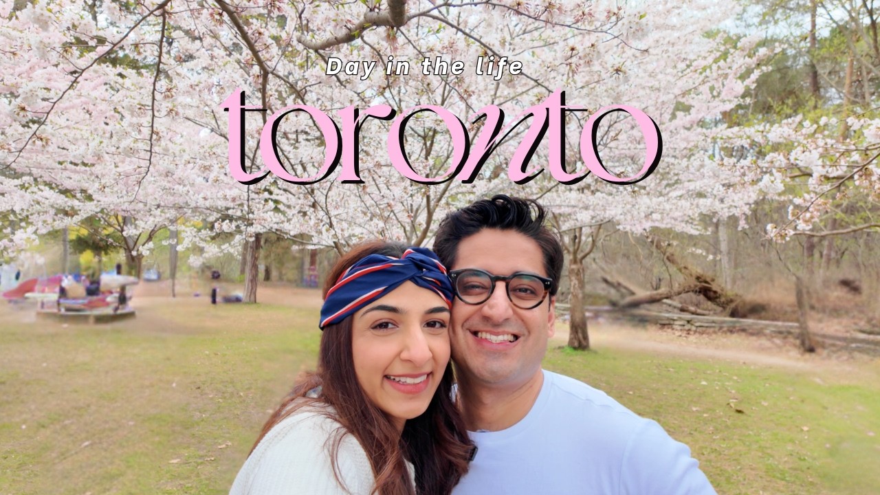 day in the life Toronto // cherry blossom szn & pizza run