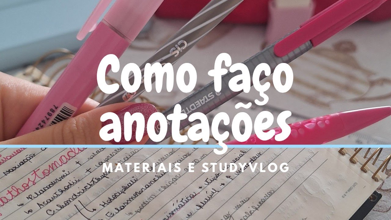 Como faço minhas anotações || Para a faculdade e cursos 