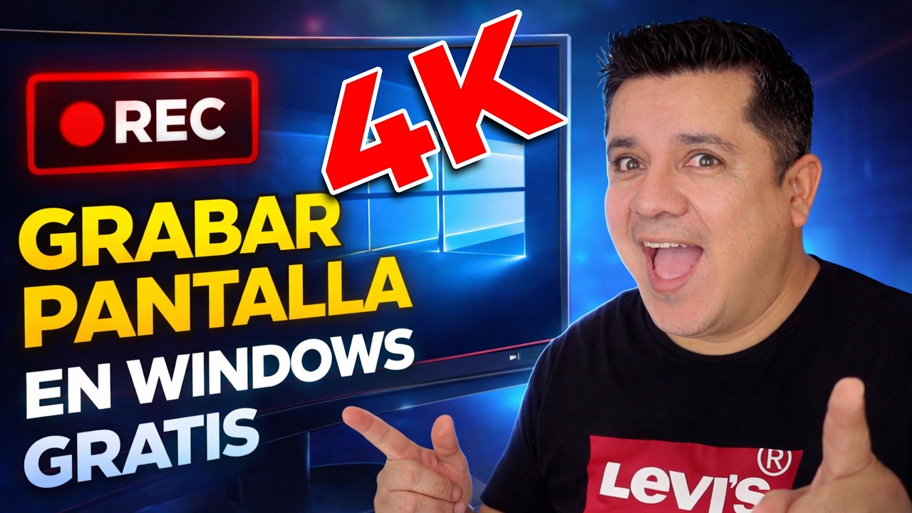 2 MÉTODOS para GRABAR PANTALLA en Windows 11 / 10  4K - Grabar pantalla de tu PC gratis 2026