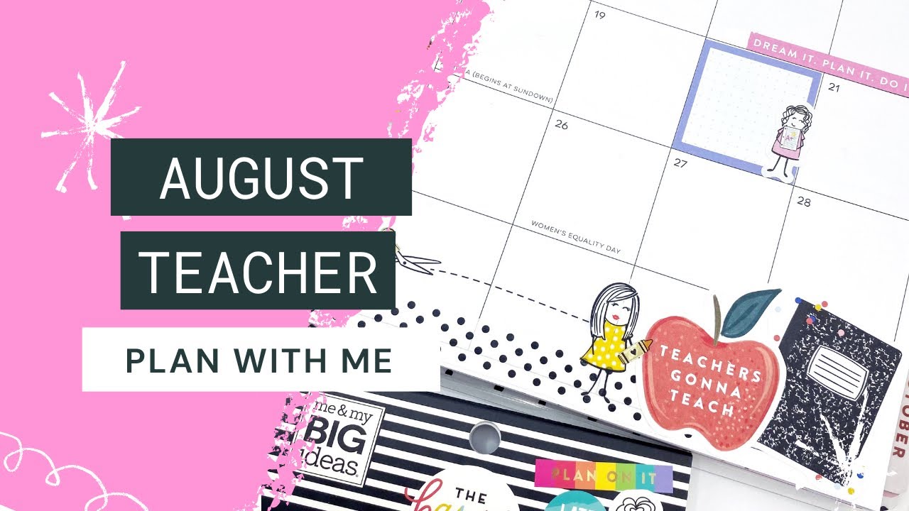 PLAN WITH ME // Teacher Happy Planner // August Monthly // Back to School