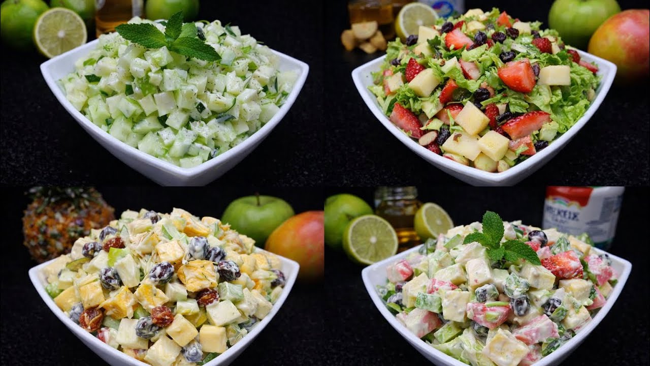 🥗 Mix de Ensaladas Frescas y Cremosas (4 Recetas)