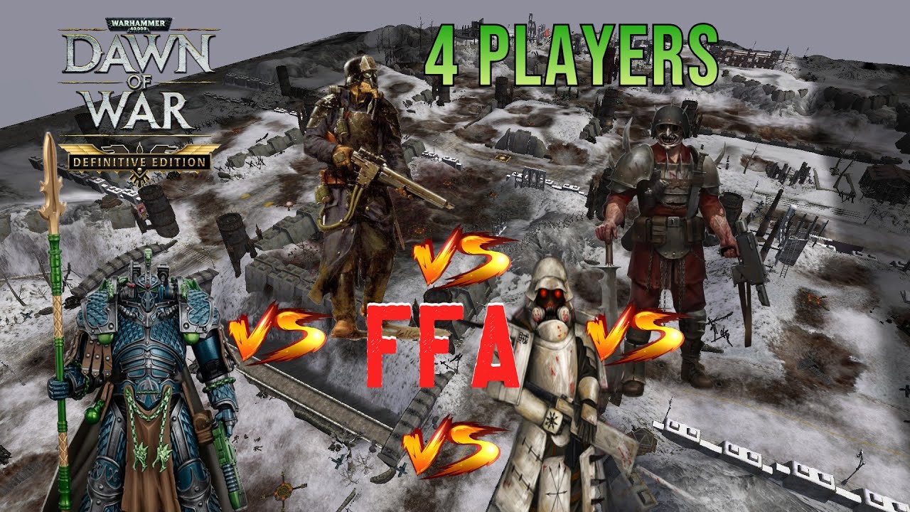 Dawn of War DE Unification mod - CM vs RG vs RG vs DKOK |FFA| Multiplayer Warhammer 40k