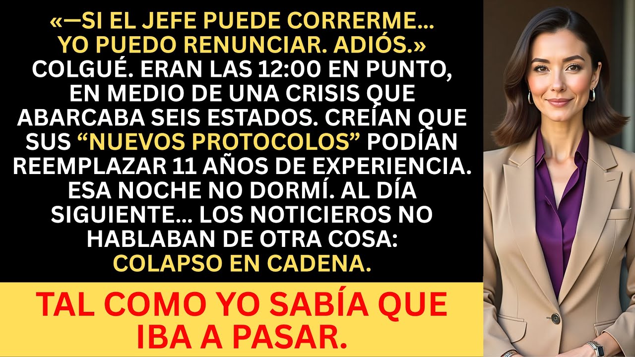 Mi jefe me despidió a medianoche en plena crisis. Dejé que todo se derrumbara.
