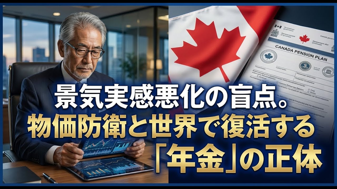 【注目】景気実感悪化の盲点。物価防衛と世界で復活する「年金」の正体【01/22最新ニュース】