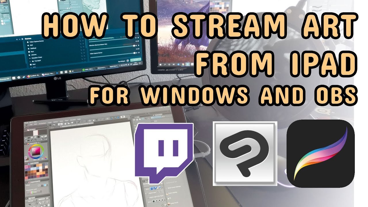 How to stream art from iPad with Windows! (Clip Studio, Procreate)