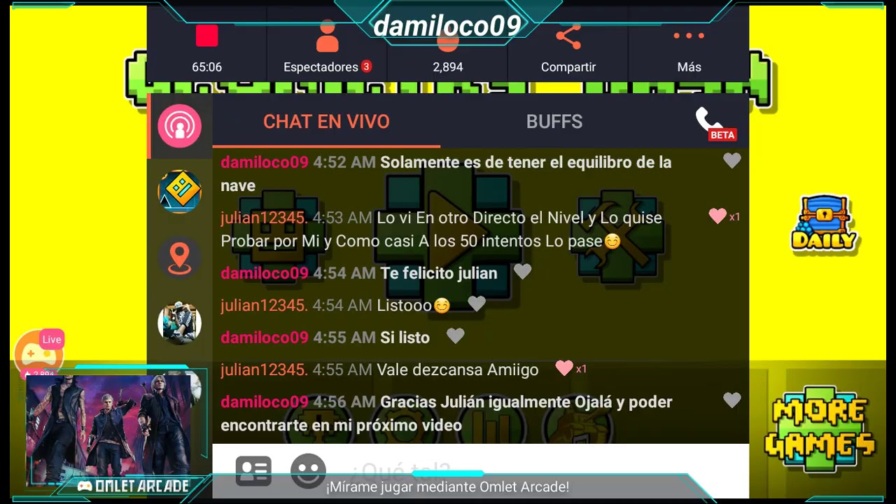 &iexcl;M&iacute;rame hace streaming de Geometry Dash en Omlet Arcade!