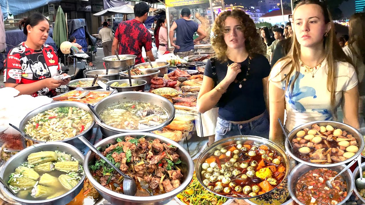 Unbelievable! Cambodian Street Food 2026 - Walking Tour in Olympic Food Market & Countryside Market