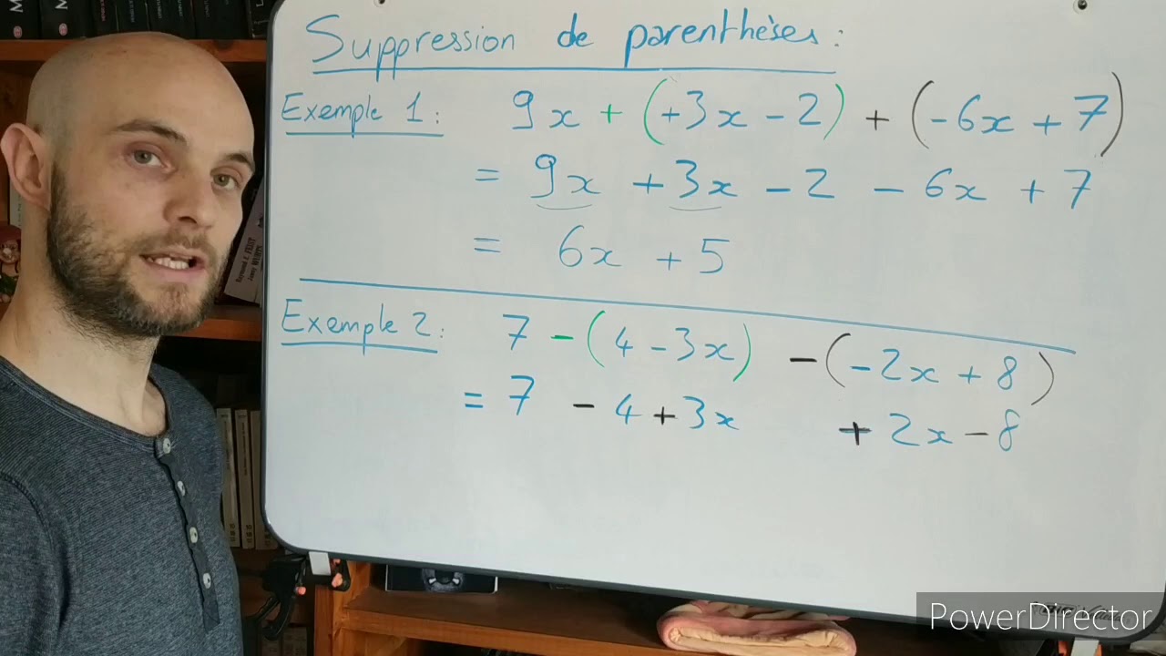 Calcul littéral - Suppression de parenthèses