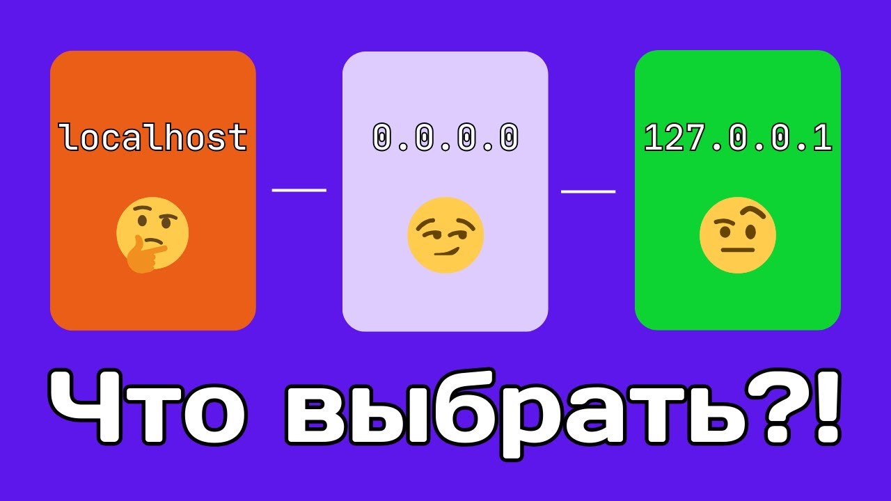 Что выбрать: localhost, 127.0.0.1 или 0.0.0.0?