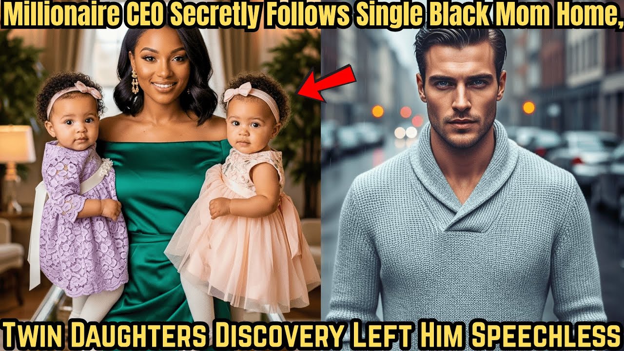 As the Millionaire CEO Secretly Follows Single Black Mom Home, But Twin Daughters Discovery Left Him