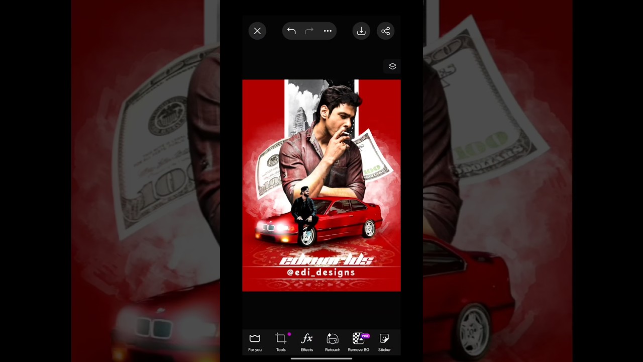 How to design Poster In Mobile | Easy way to edit poster in mobile picsart Tutorial ideas 2025