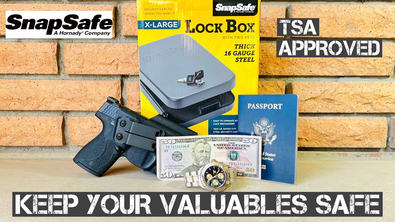 Сейф SnapSafe XL &bull; Защитите свое огнестрельное оружие и ценности &bull; Одобрено TSA (Как перевозить о...